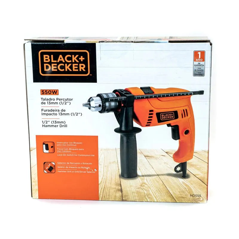 Taladro Percutor Black & Decker Hd555 - 550w