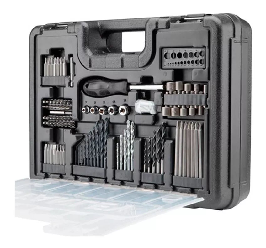 Taladro Percutor Inalámbrico 3/8” (10mm) 12V +101 Acc.+ 2 Baterías + Cargador