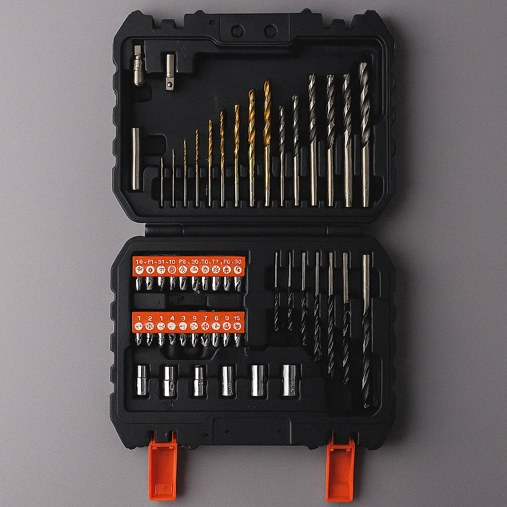 Juego de 50 piezas para Atornillar y taladrar con brocas "Titanio"