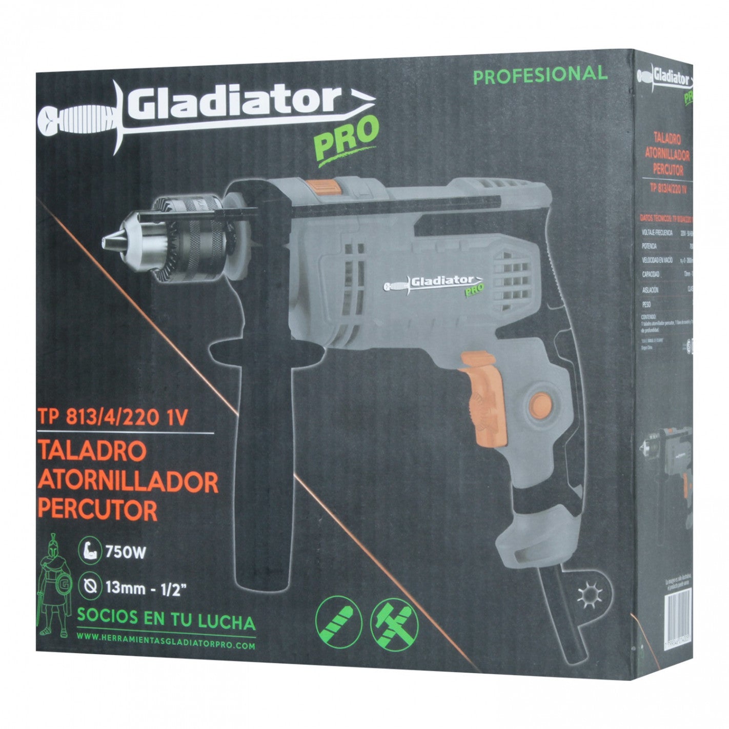 TALADRO PERCUTOR 13mm 750w